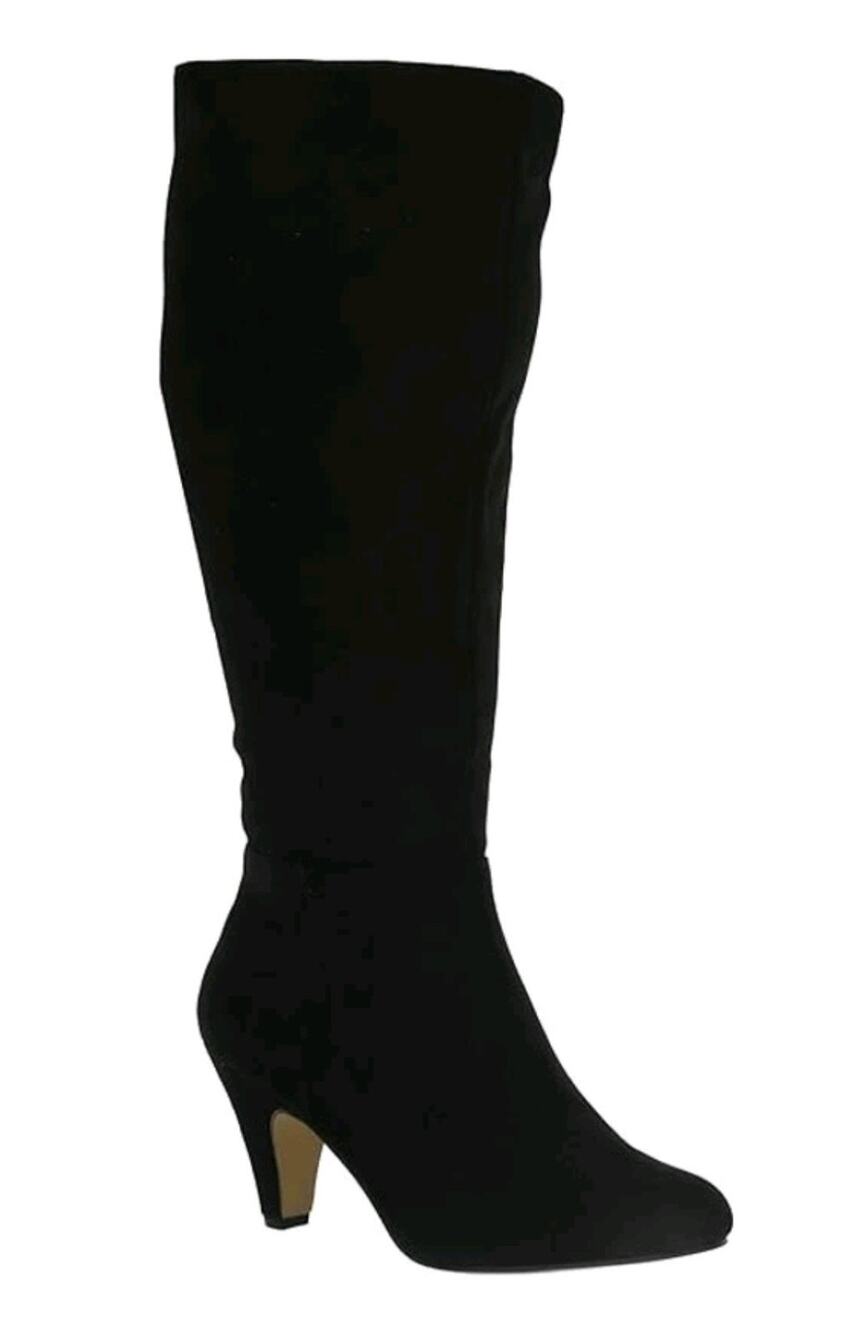 Bella Vita Women's Corinne Plus Black Super Suede Boots Size 10 Wide
